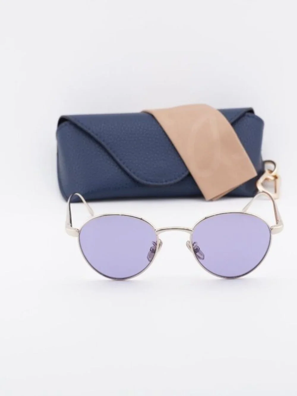 Loewe LW40152U 32Y Square Sunglasses – Gold\ Purple
